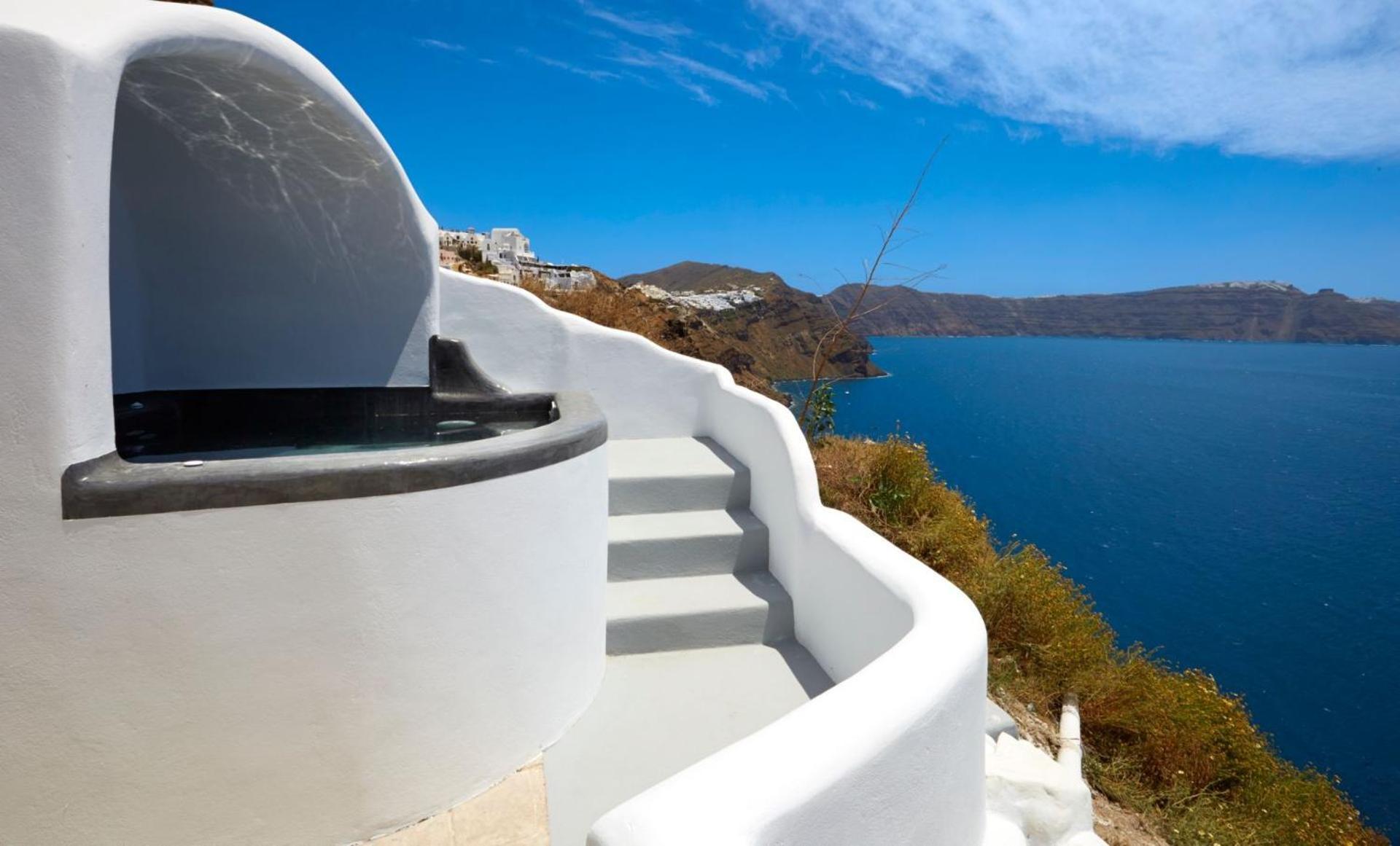 Elegant Santorini House Villa Horizon Caldera View-Outdoor Hot Tub Oia Tholos  Dış mekan fotoğraf